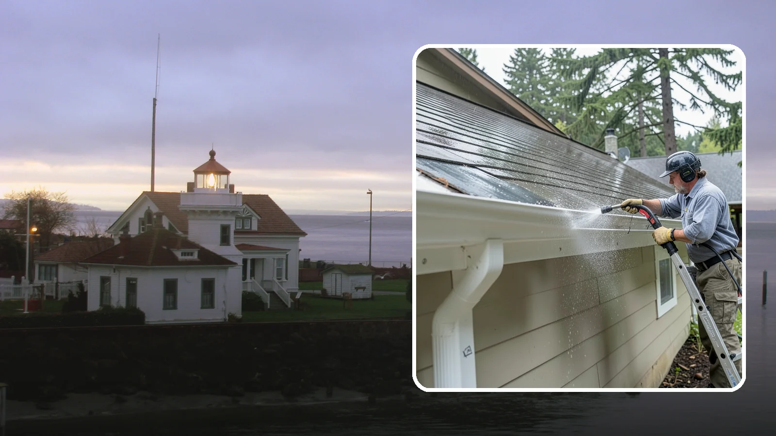 Gutter Maintenance in Mukilteo, Snohomish County, WA - Scheduled gutter maintenance that keeps troughs, faces, and downspouts clear through the region's long wet season.