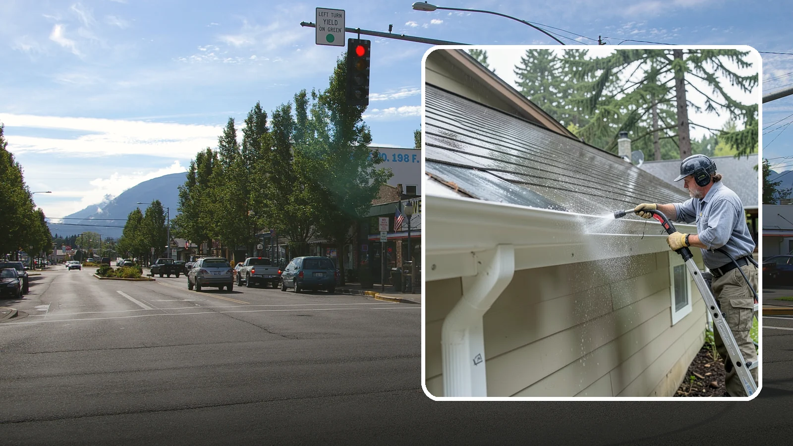 Gutter Maintenance in North Bend, King County, WA - Scheduled gutter maintenance that keeps troughs, faces, and downspouts clear through the region's long wet season.