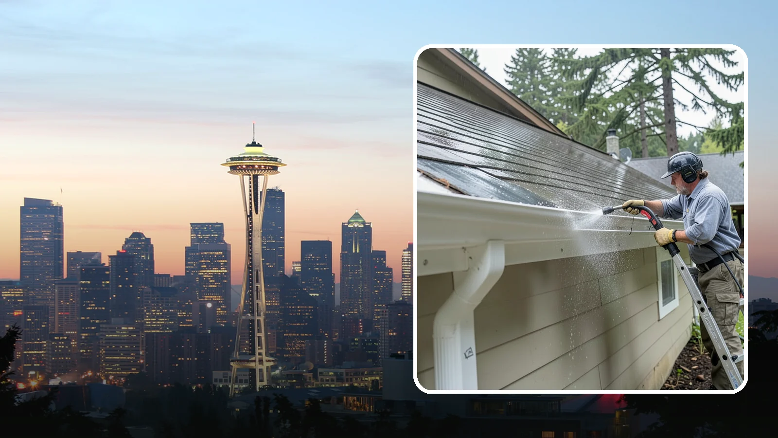 Gutter Maintenance in Seattle, King County, WA - Scheduled gutter maintenance that keeps troughs, faces, and downspouts clear through the region's long wet season.