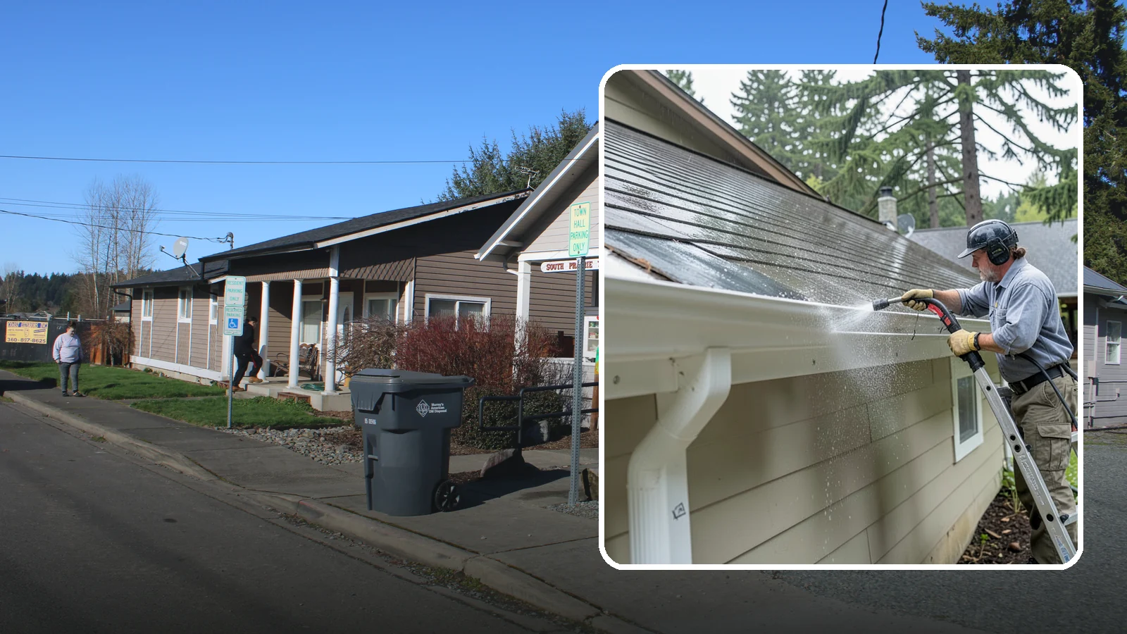 Gutter Maintenance in South Prairie, Pierce County, WA - Scheduled gutter maintenance that keeps troughs, faces, and downspouts clear through the region's long wet season.