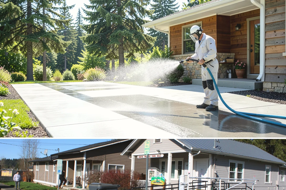 Gutter Maintenance in South Prairie, Pierce County, WA - A twice-yearly plan built around fall leaf drop and spring needle shed covers the two peak buildup periods.