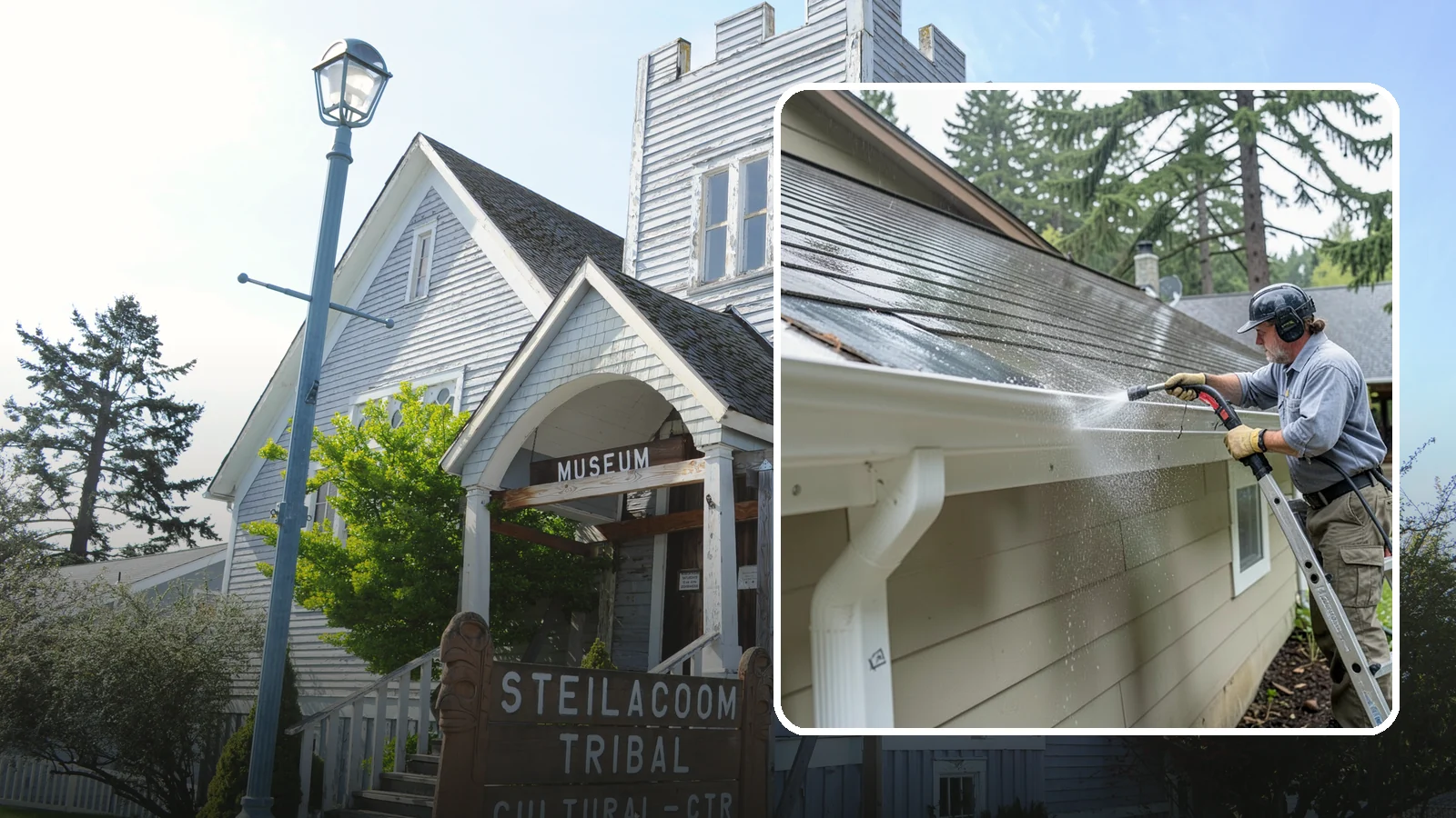 Gutter Maintenance in Steilacoom, Pierce County, WA - Scheduled gutter maintenance that keeps troughs, faces, and downspouts clear through the region's long wet season.