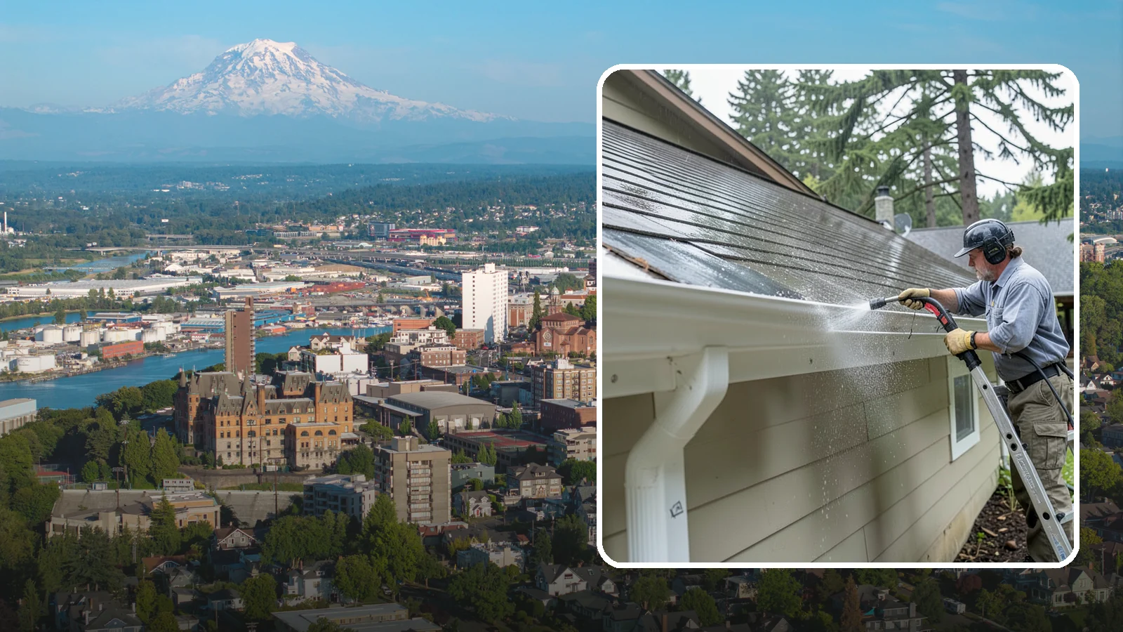 Gutter Maintenance in Tacoma, Pierce County, WA - Scheduled gutter maintenance that keeps troughs, faces, and downspouts clear through the region's long wet season.