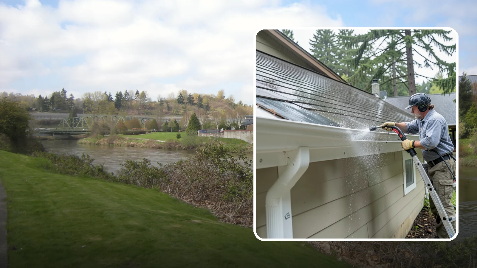 Gutter Maintenance in Tukwila, King County, WA - Scheduled gutter maintenance that keeps troughs, faces, and downspouts clear through the region's long wet season.