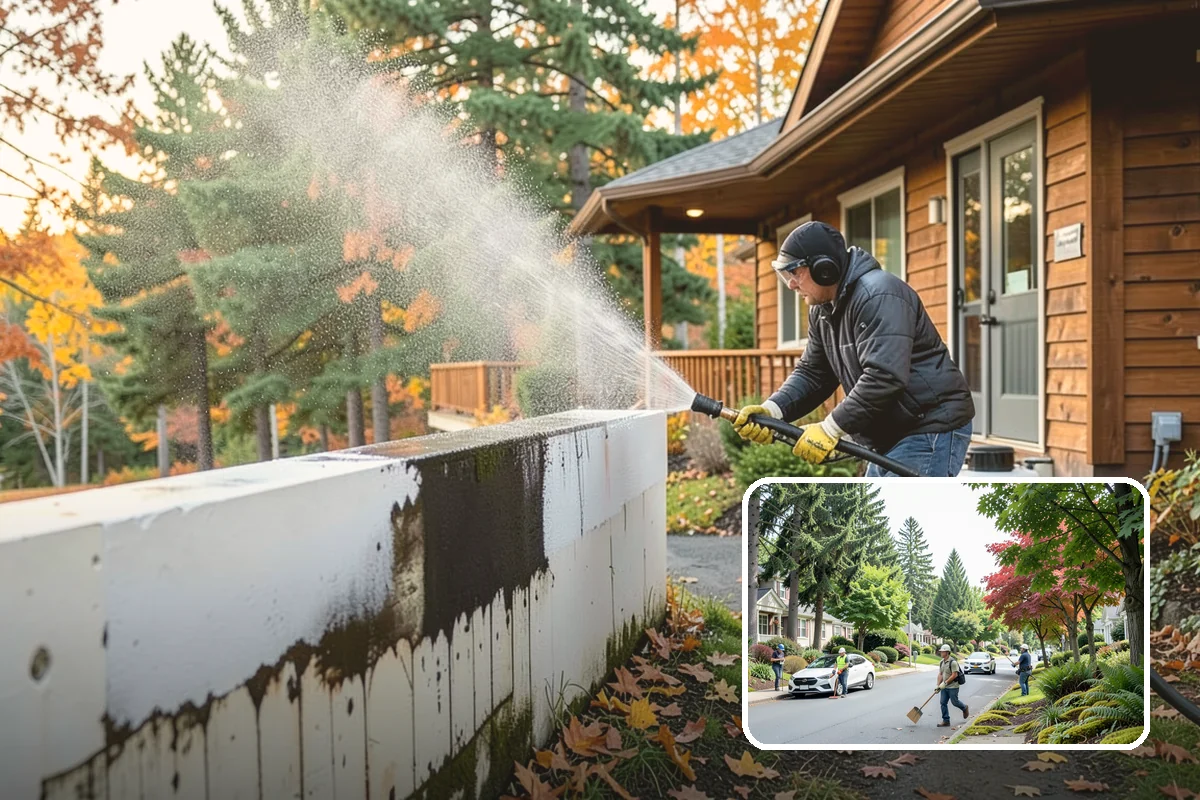 Gutter Overflow Cleanup in Beaux Arts Village, King County, WA - Clears the blockage that triggered the overflow