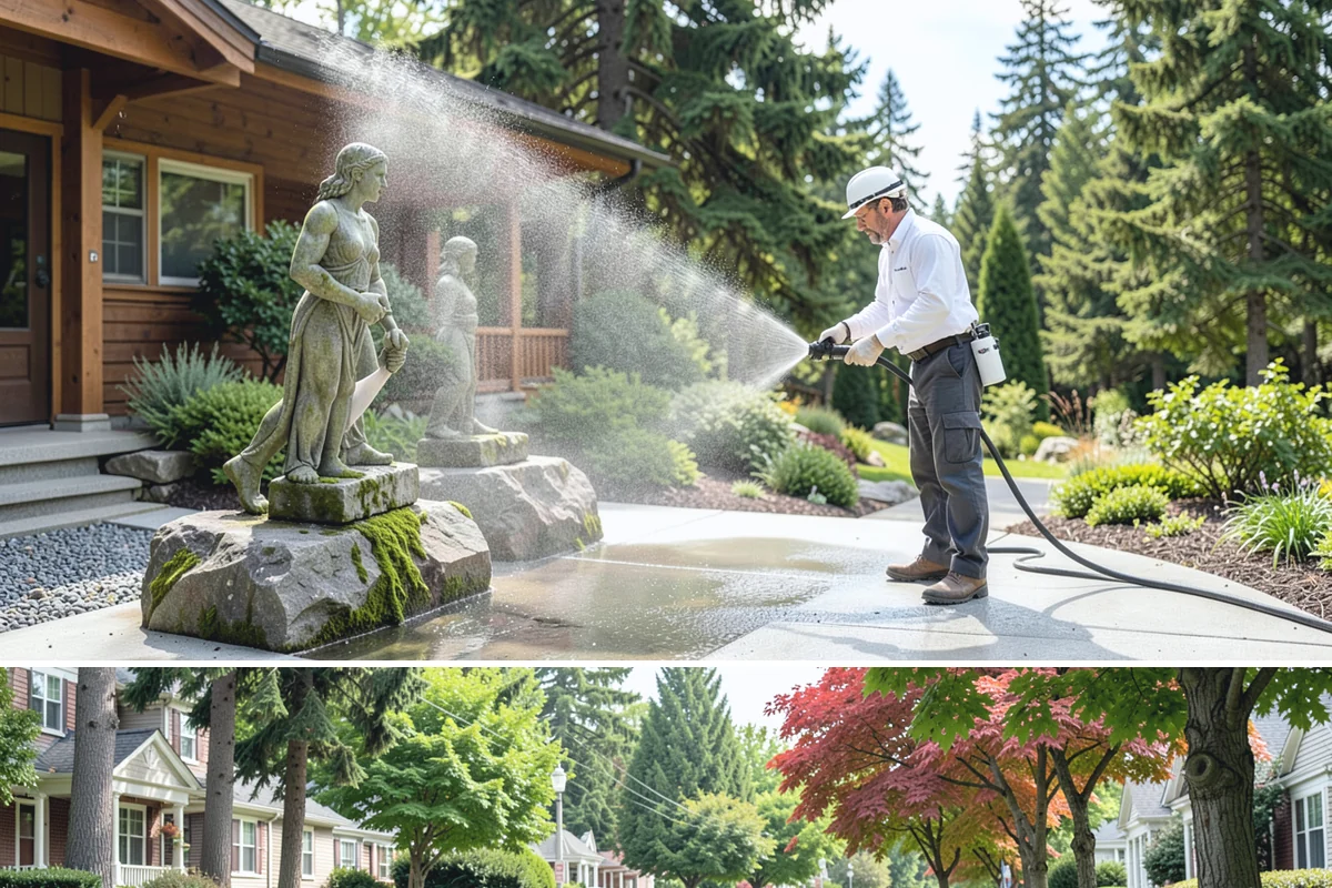 Gutter Overflow Cleanup in Beaux Arts Village, King County, WA - Overflow cleanup is most needed during the wet fall and winter months when clogs and storms coincide.