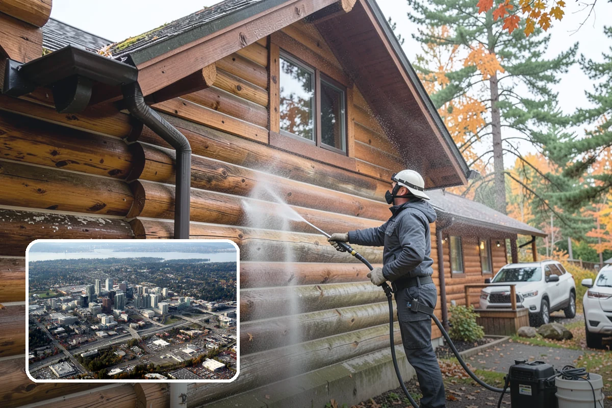 Gutter Overflow Cleanup in Bellevue, King County, WA - Clears the blockage that triggered the overflow