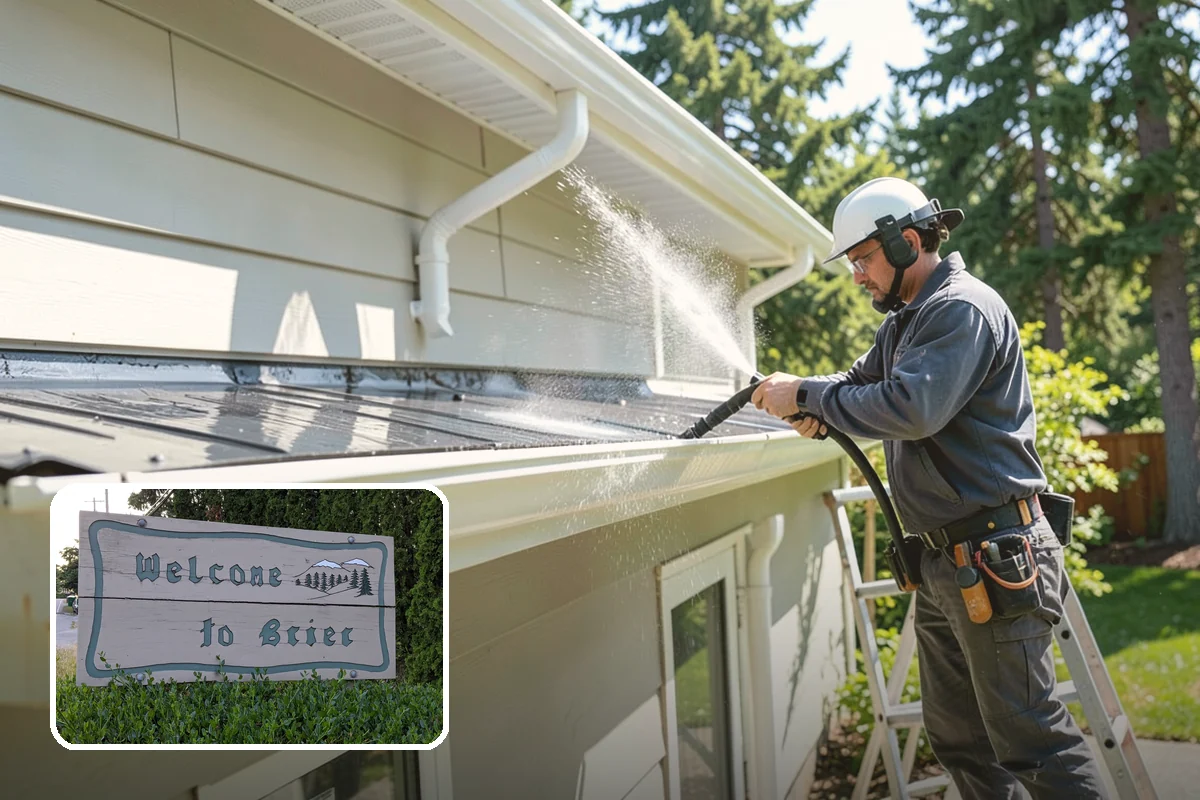 Gutter Overflow Cleanup in Brier, Snohomish County, WA - Clears the blockage that triggered the overflow