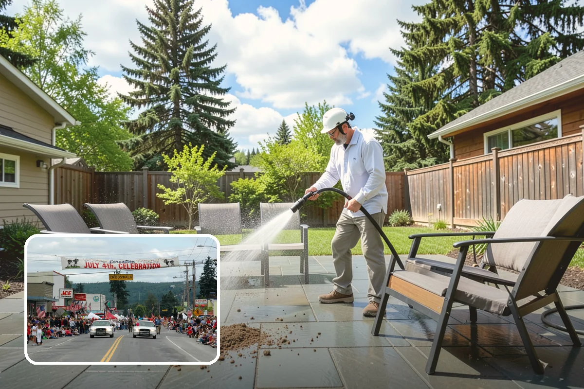 Gutter Overflow Cleanup in Carnation, King County, WA - Clears the blockage that triggered the overflow