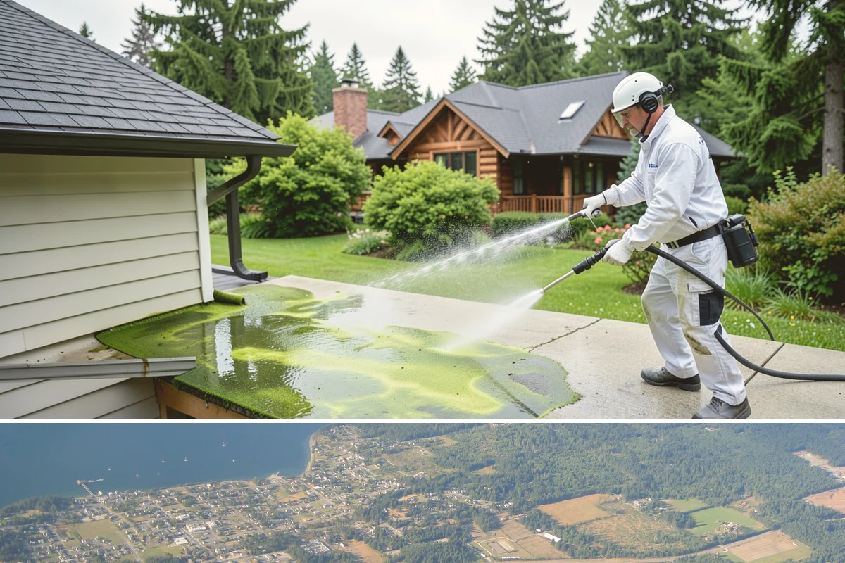 Gutter Overflow Cleanup in Coupeville, Island County, WA - Overflow cleanup is most needed during the wet fall and winter months when clogs and storms coincide.