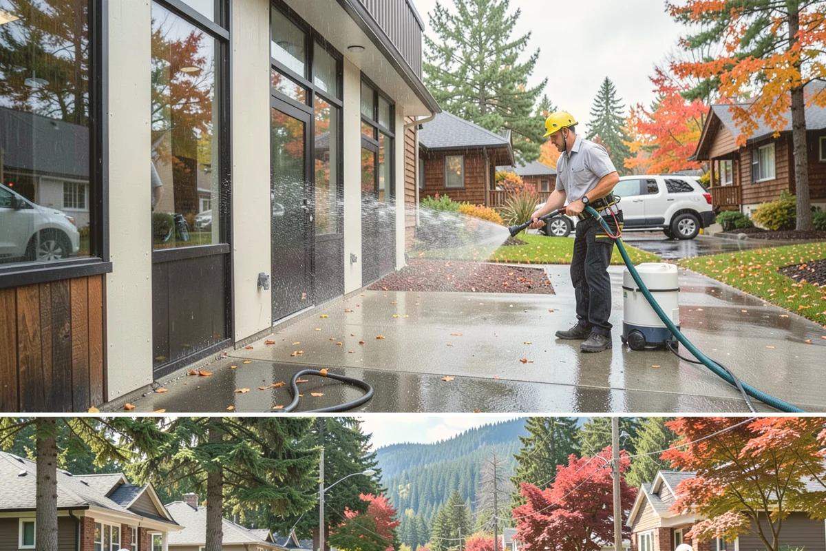 Gutter Overflow Cleanup in Hunts Point, King County, WA - Overflow cleanup is most needed during the wet fall and winter months when clogs and storms coincide.