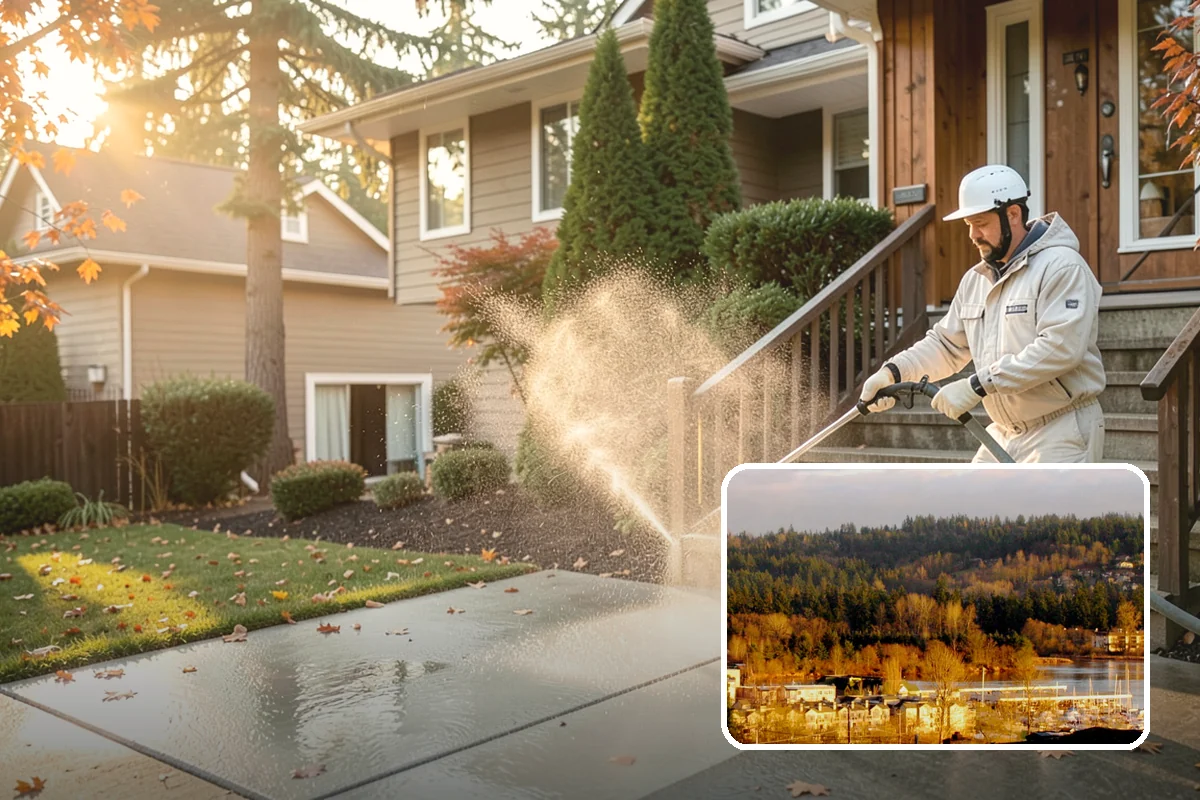 Gutter Overflow Cleanup in Kenmore, King County, WA - Clears the blockage that triggered the overflow