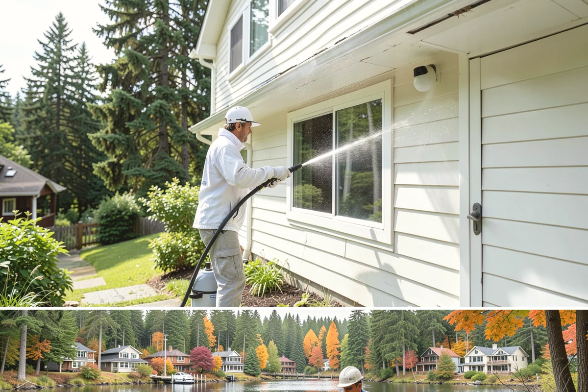 Gutter Overflow Cleanup in La Conner, Skagit County, WA - Overflow cleanup is most needed during the wet fall and winter months when clogs and storms coincide.