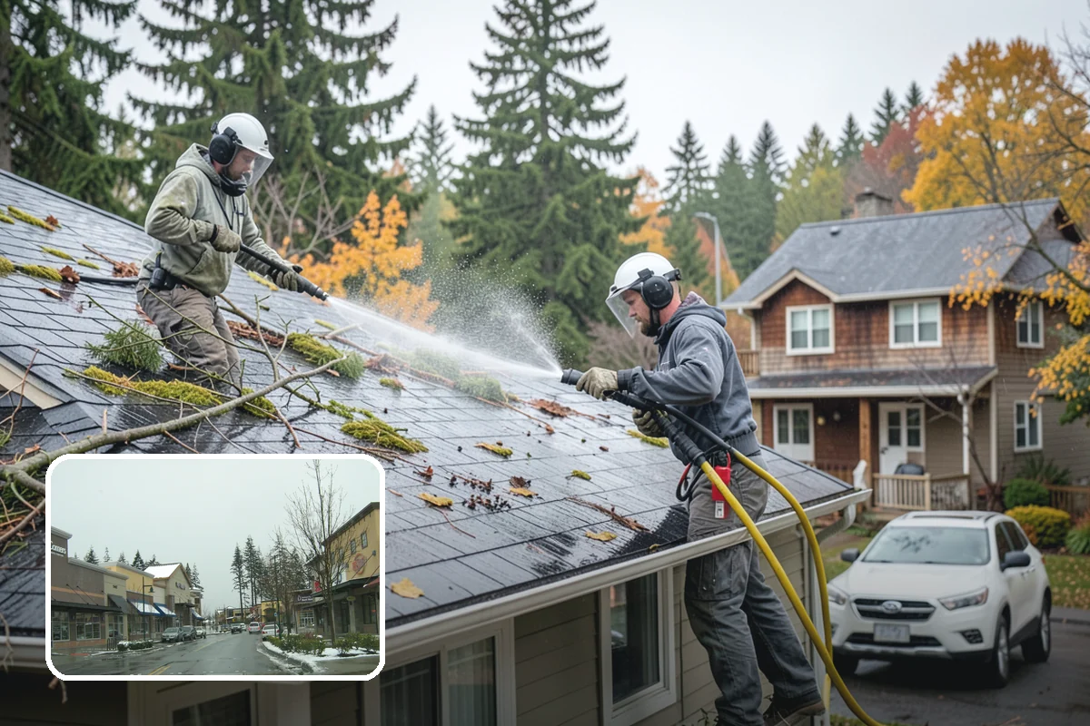 Gutter Overflow Cleanup in Mill Creek, Snohomish County, WA - Clears the blockage that triggered the overflow