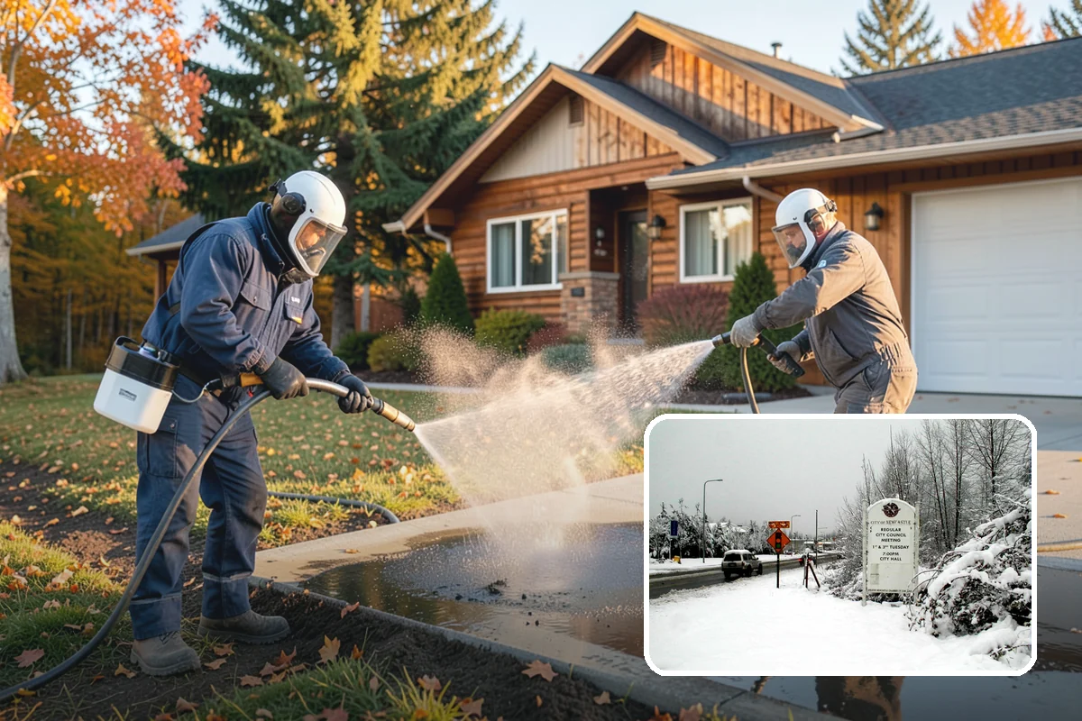 Gutter Overflow Cleanup in Newcastle, King County, WA - Clears the blockage that triggered the overflow