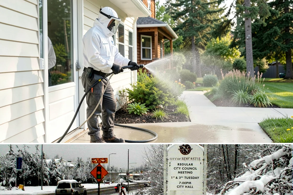 Gutter Overflow Cleanup in Newcastle, King County, WA - Overflow cleanup is most needed during the wet fall and winter months when clogs and storms coincide.