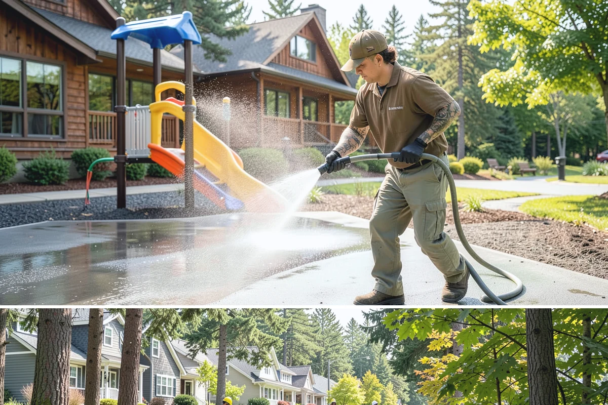 Gutter Overflow Cleanup in Normandy Park, King County, WA - Overflow cleanup is most needed during the wet fall and winter months when clogs and storms coincide.