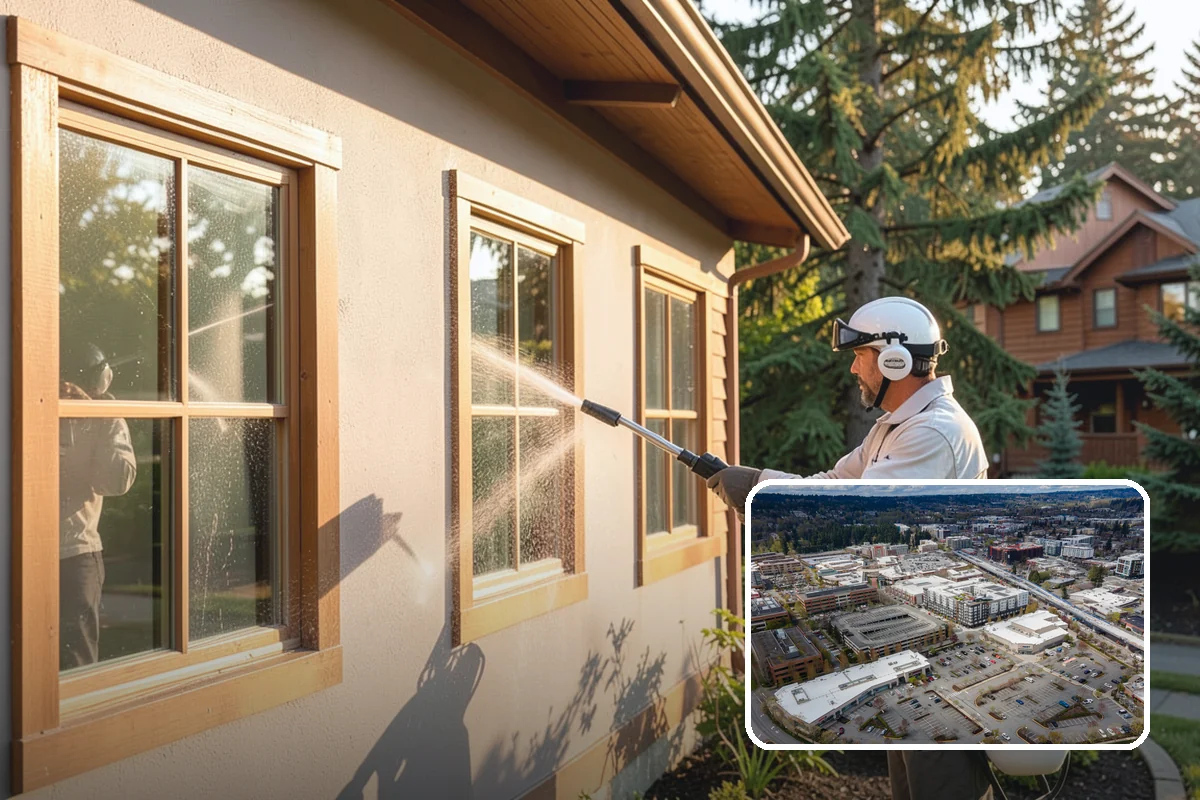 Gutter Overflow Cleanup in Redmond, King County, WA - Clears the blockage that triggered the overflow