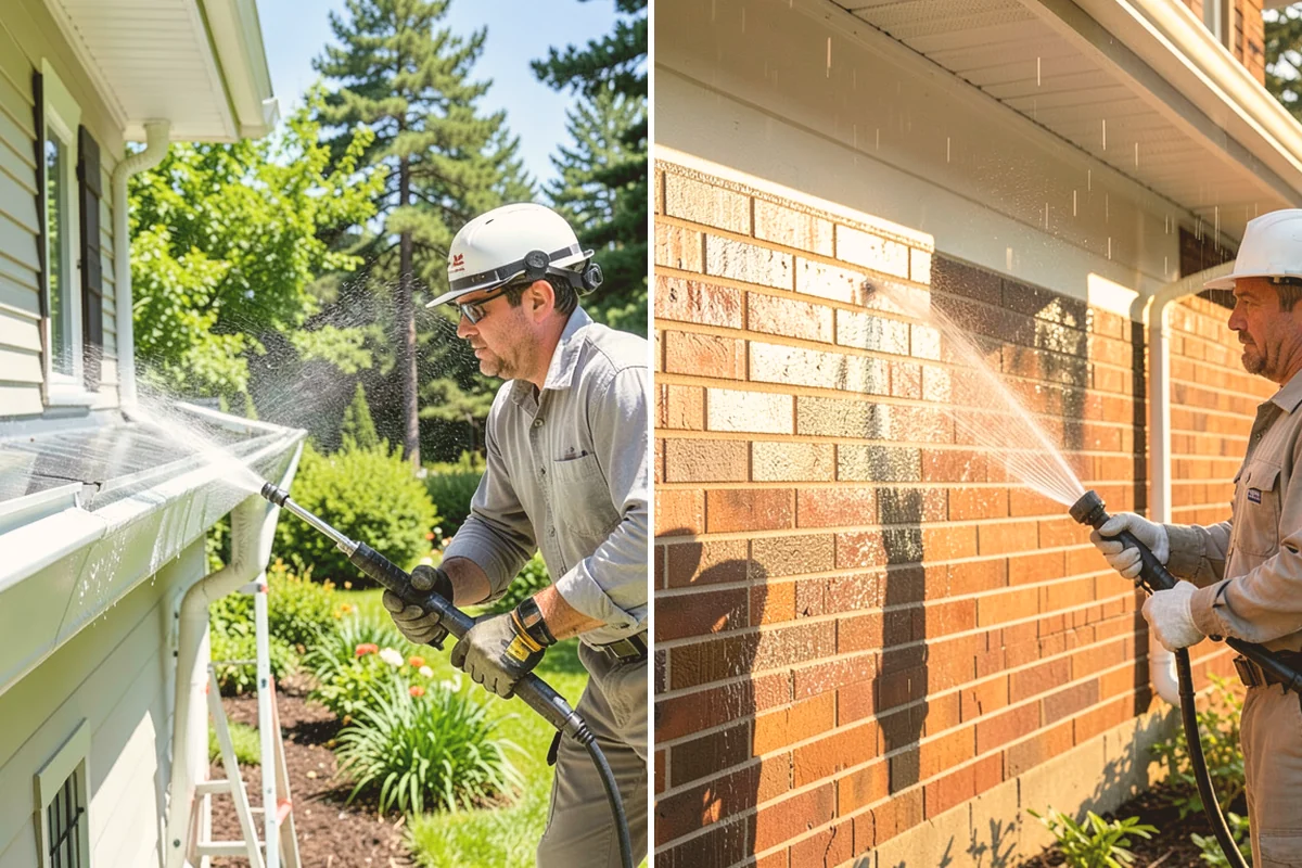 Gutter Streak Removal in Algona, King County, WA - Assess the severity and pattern of the striping