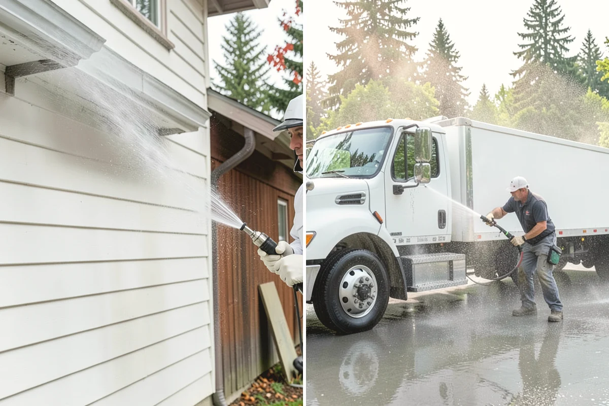Gutter Streak Removal in Anacortes, Skagit County, WA - Assess the severity and pattern of the striping