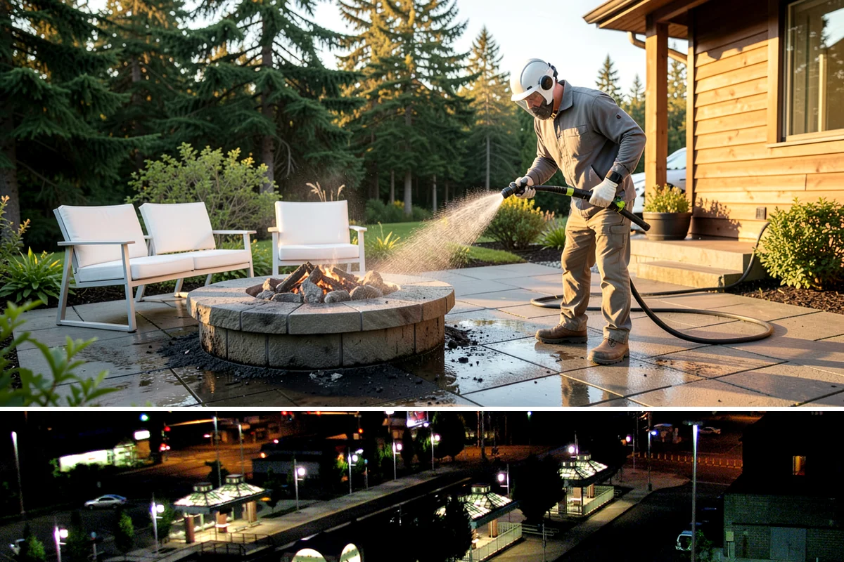 Gutter Streak Removal in Auburn, King County, WA - Tackle tiger stripes in summer when dry weather lets the cleaner dwell and work fully on the stains.