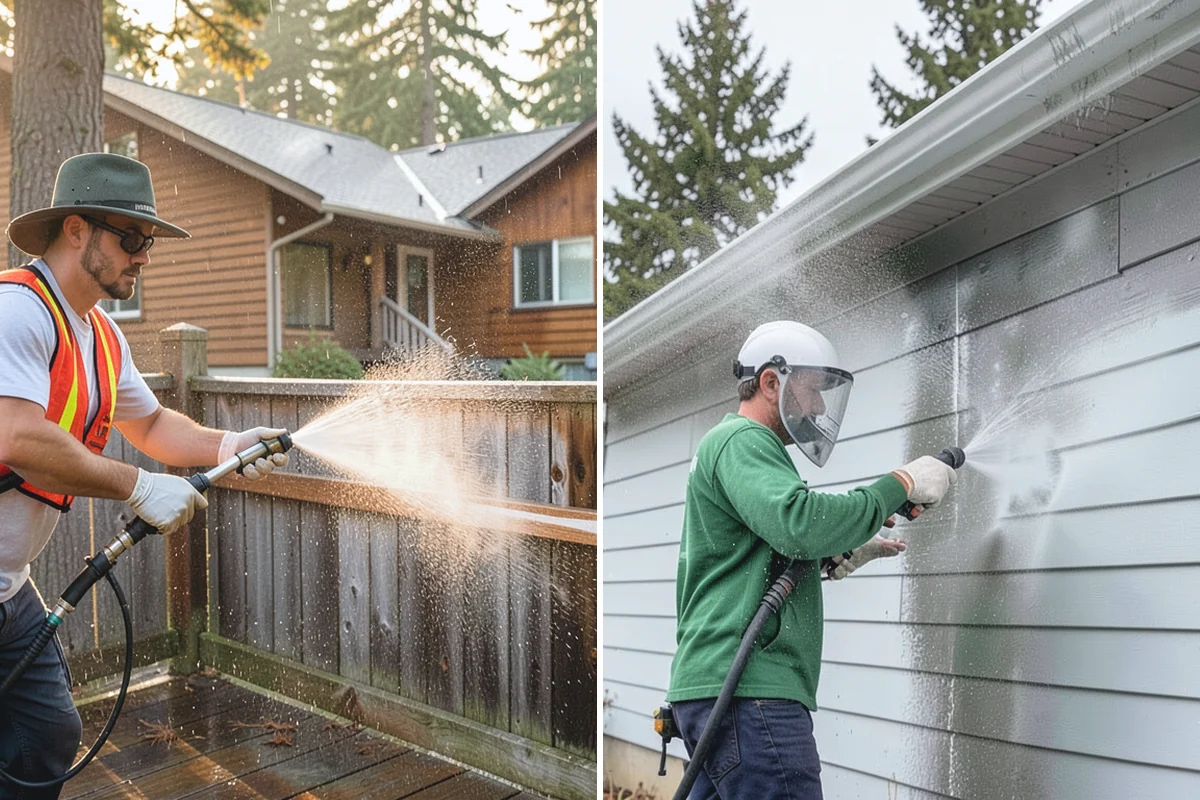 Gutter Streak Removal in Bonney Lake, Pierce County, WA - Assess the severity and pattern of the striping
