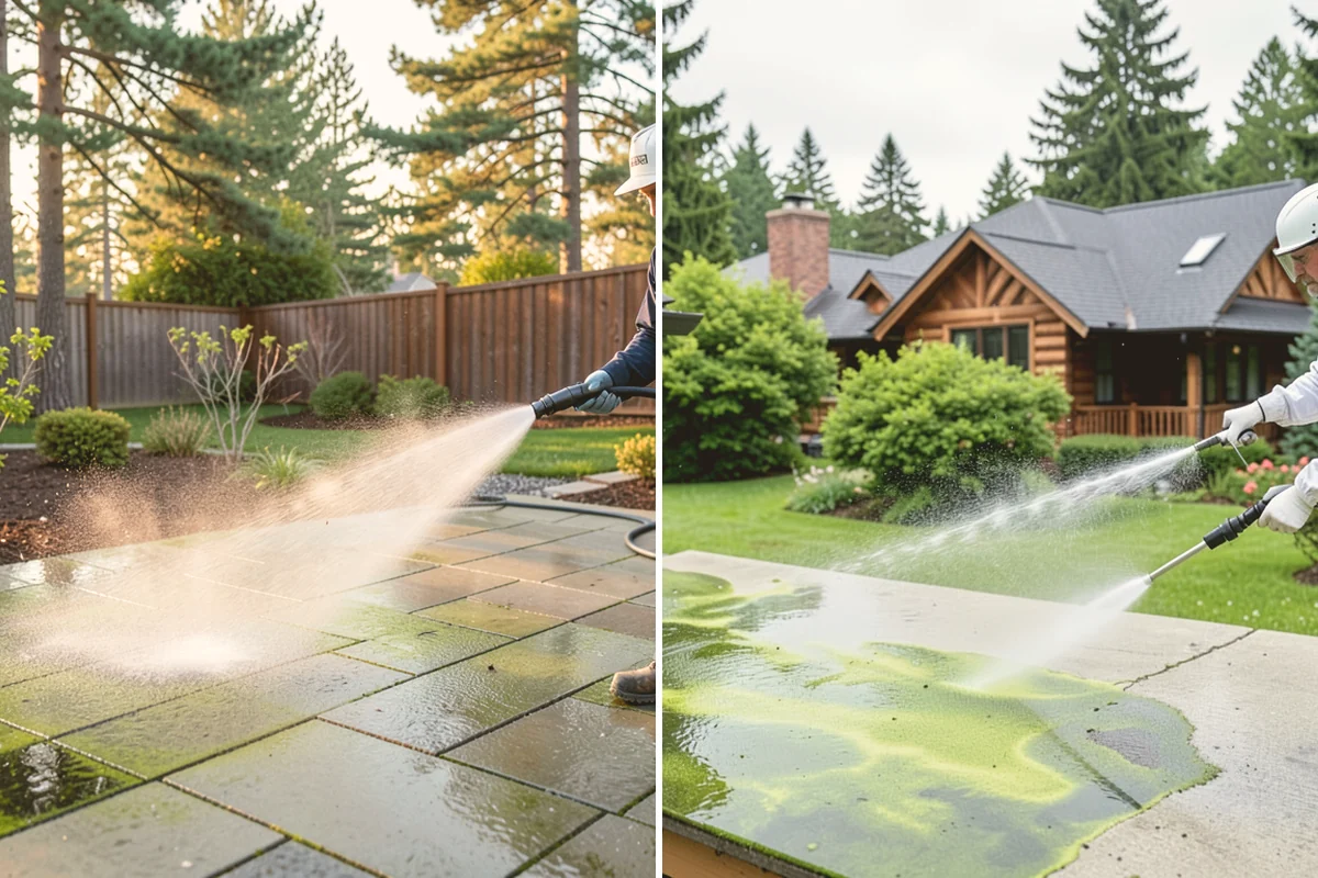 Gutter Streak Removal in Bothell, King County, WA - Assess the severity and pattern of the striping