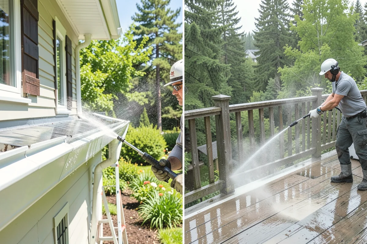 Gutter Streak Removal in Duvall, King County, WA - Assess the severity and pattern of the striping