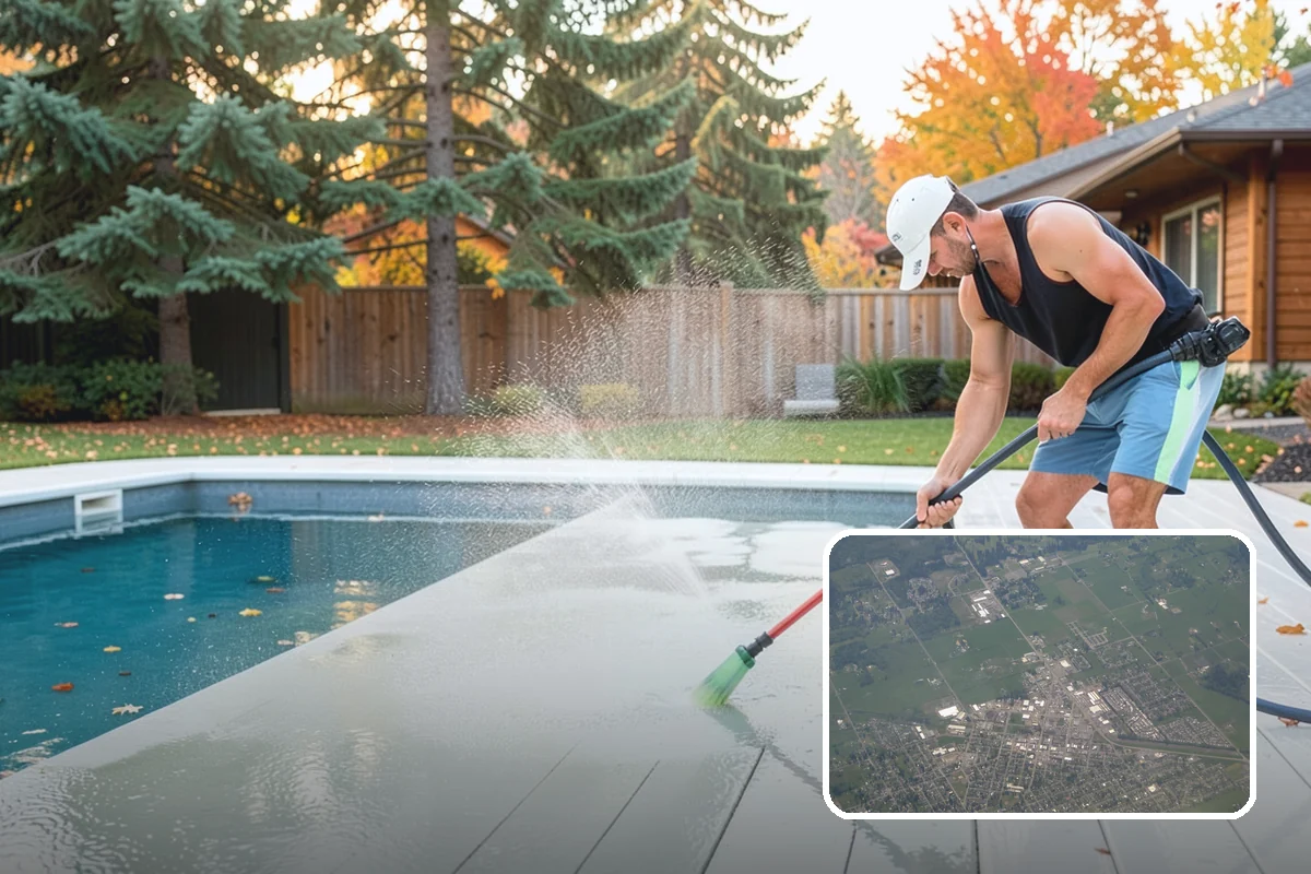 Gutter Streak Removal in Enumclaw, King County, WA - Breaks down bonded tiger-stripe staining that washing can't