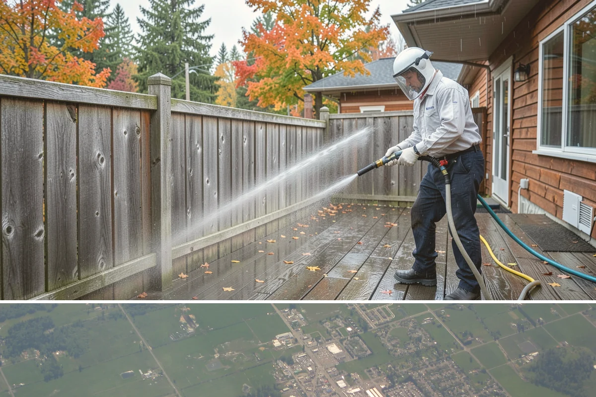Gutter Streak Removal in Enumclaw, King County, WA - Tackle tiger stripes in summer when dry weather lets the cleaner dwell and work fully on the stains.