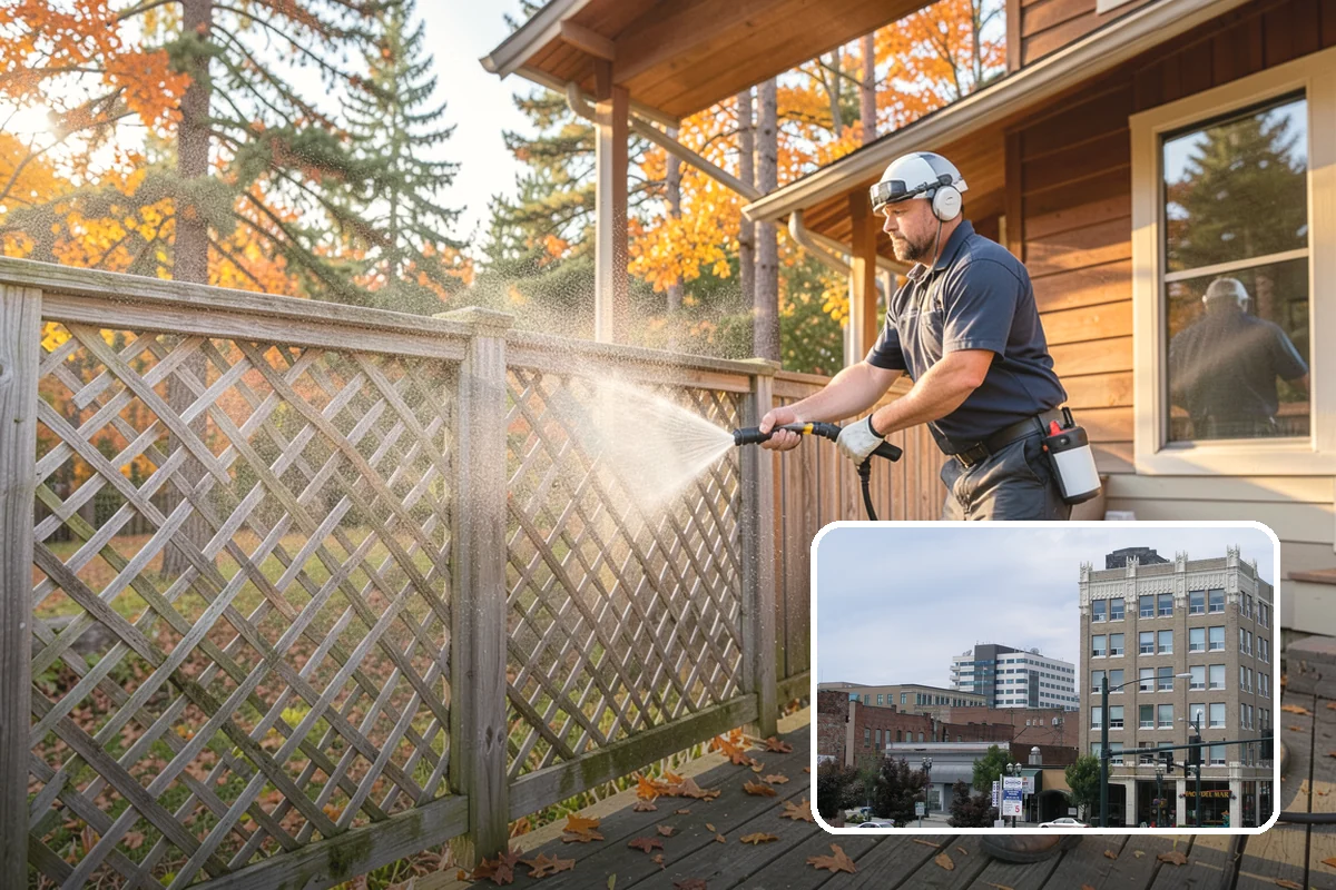 Gutter Streak Removal in Everett, Snohomish County, WA - Breaks down bonded tiger-stripe staining that washing can't