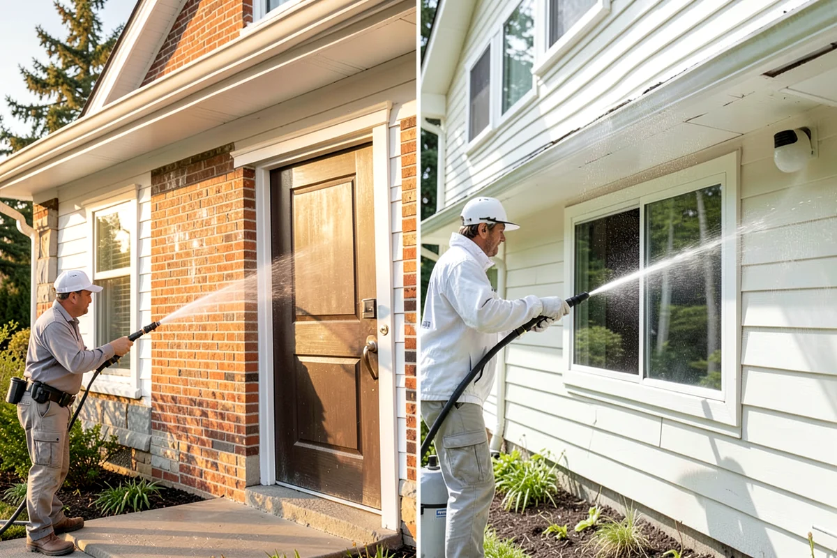 Gutter Streak Removal in Federal Way, King County, WA - Assess the severity and pattern of the striping