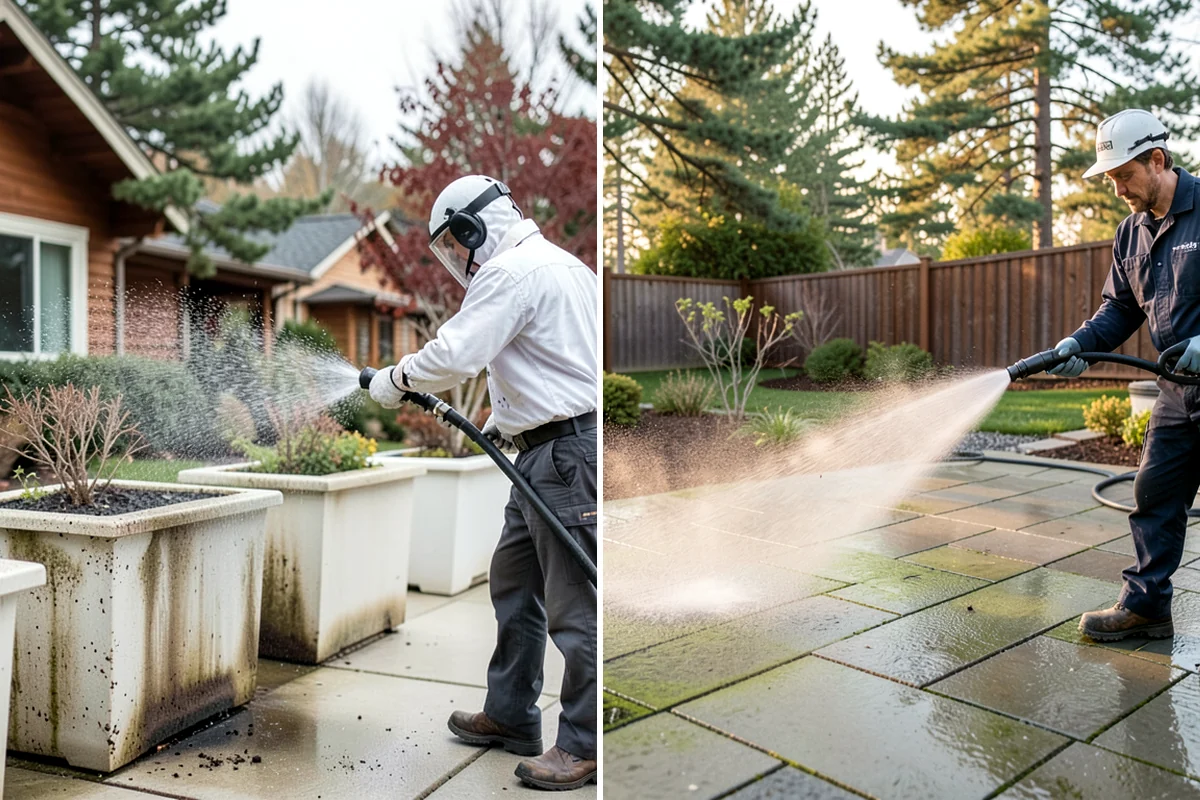 Gutter Streak Removal in Fircrest, Pierce County, WA - Assess the severity and pattern of the striping