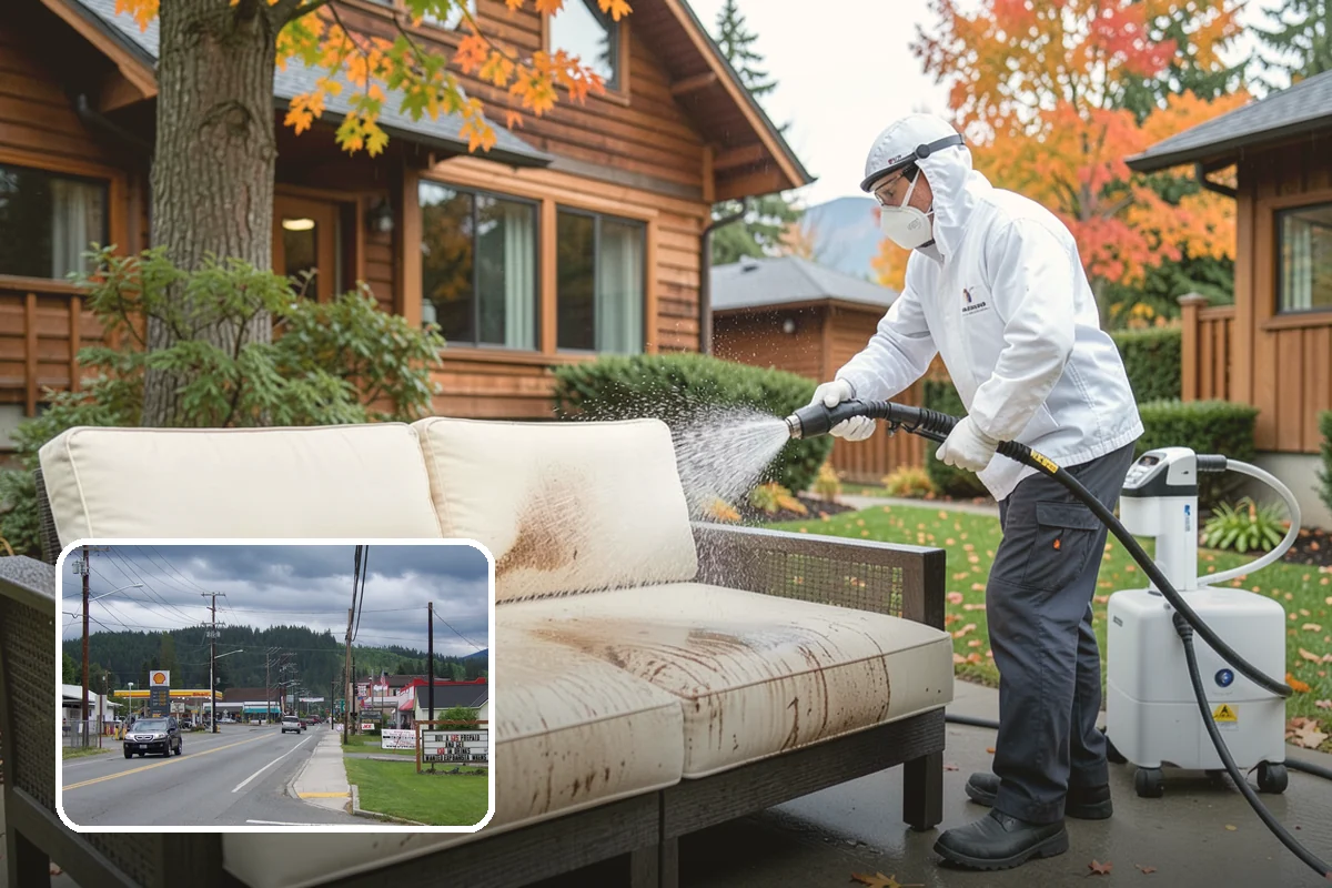 Gutter Streak Removal in Granite Falls, Snohomish County, WA - Breaks down bonded tiger-stripe staining that washing can't
