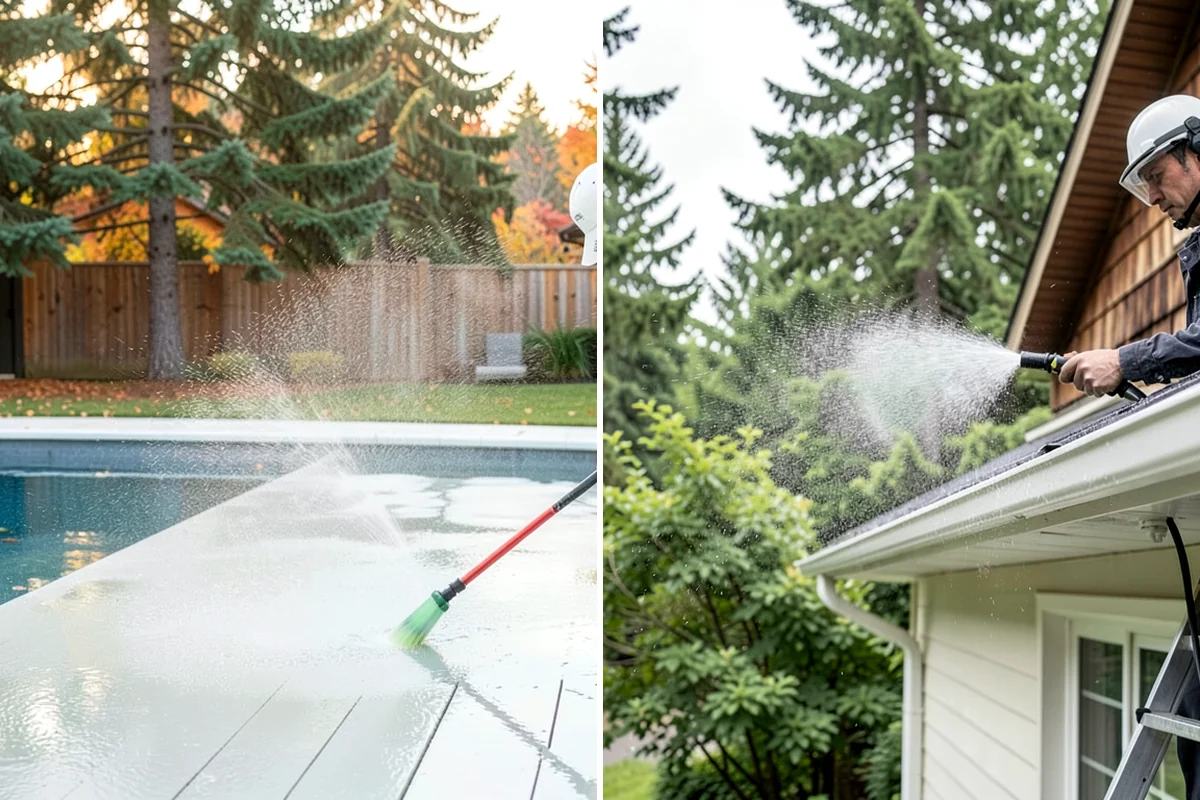 Gutter Streak Removal in Hunts Point, King County, WA - Assess the severity and pattern of the striping