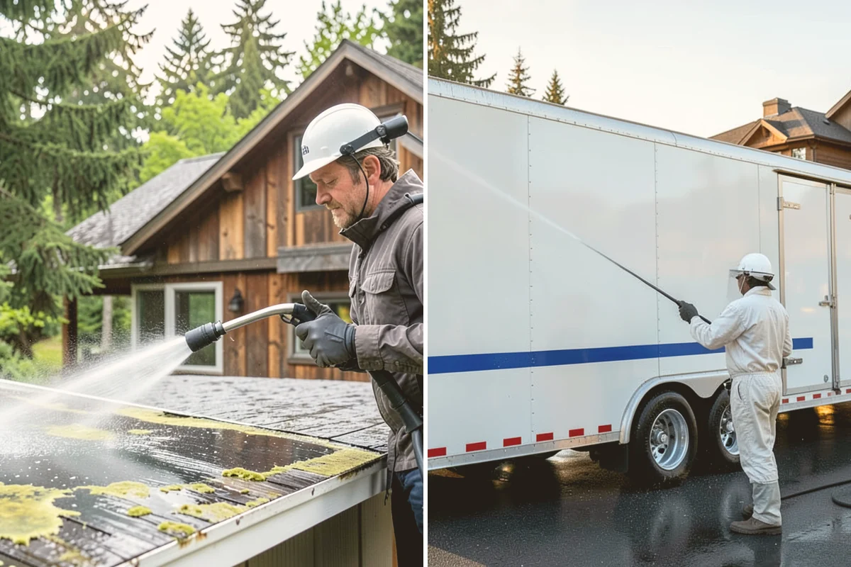 Gutter Streak Removal in Index, Snohomish County, WA - Assess the severity and pattern of the striping