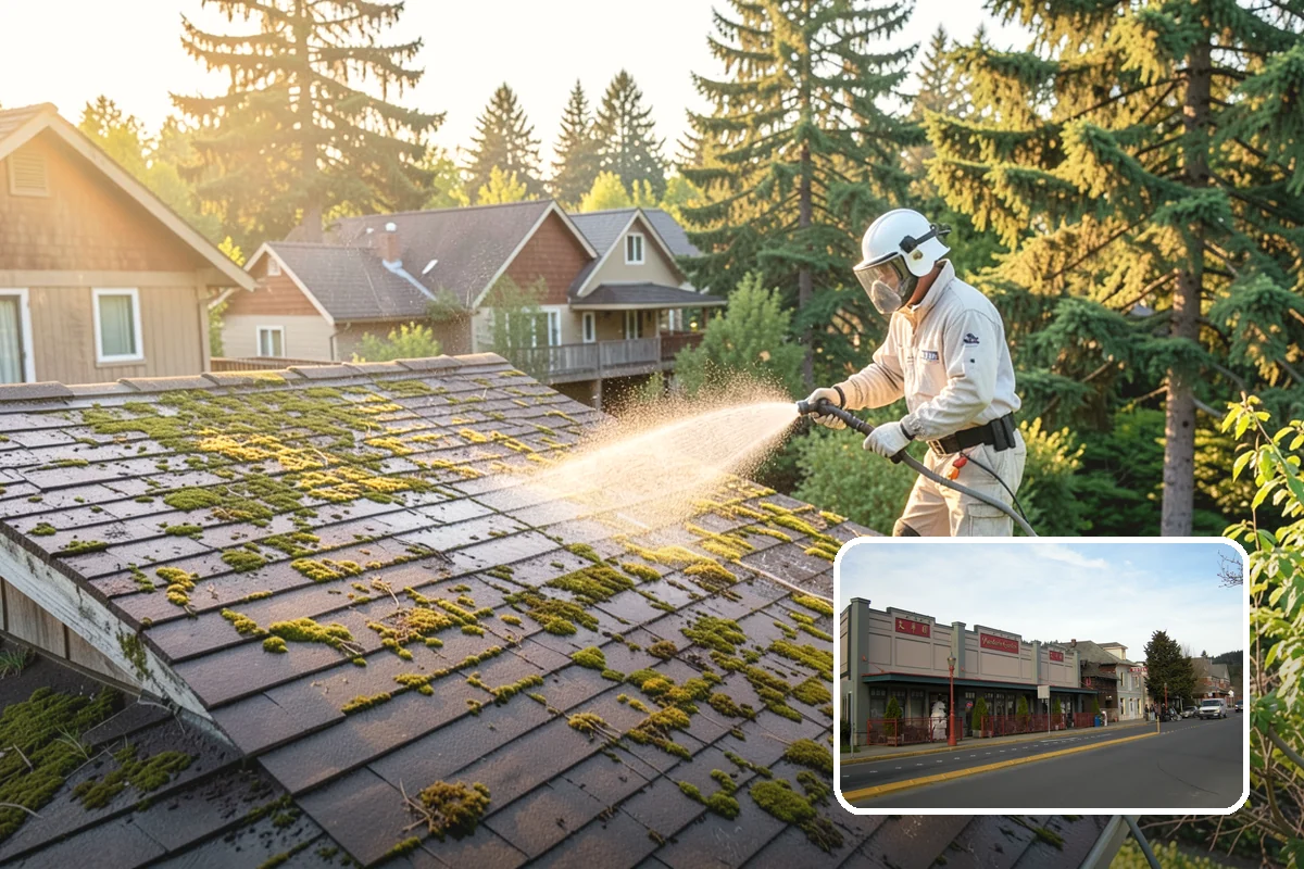 Gutter Streak Removal in Issaquah, King County, WA - Breaks down bonded tiger-stripe staining that washing can't