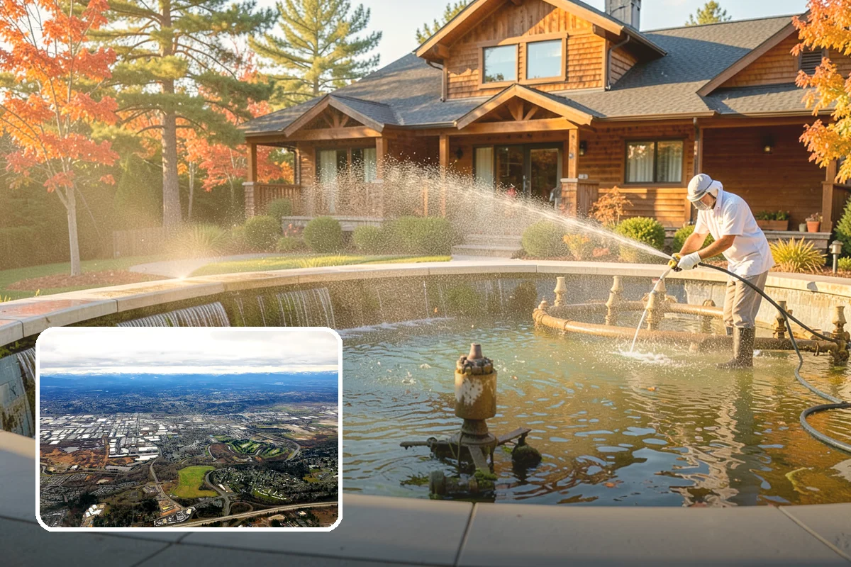 Gutter Streak Removal in Kent, King County, WA - Breaks down bonded tiger-stripe staining that washing can't