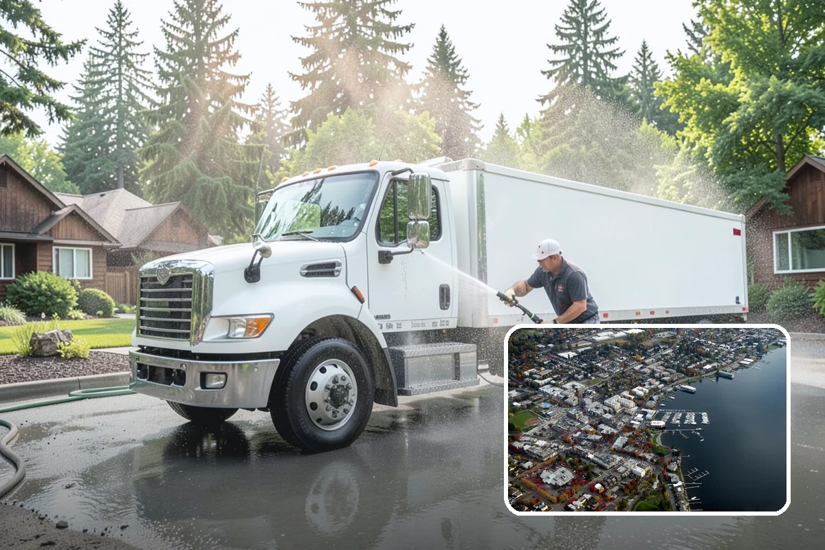 Gutter Streak Removal in Kirkland, King County, WA - Breaks down bonded tiger-stripe staining that washing can't