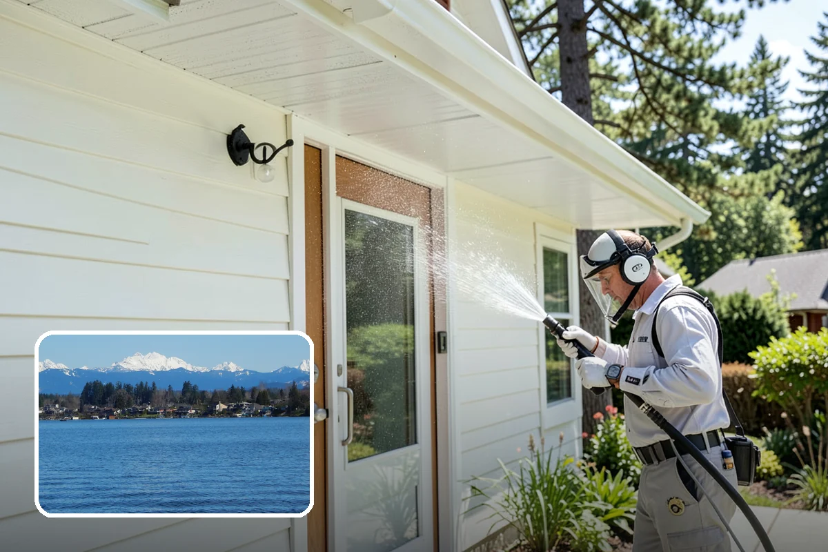 Gutter Streak Removal in Lake Stevens, Snohomish County, WA - Breaks down bonded tiger-stripe staining that washing can't