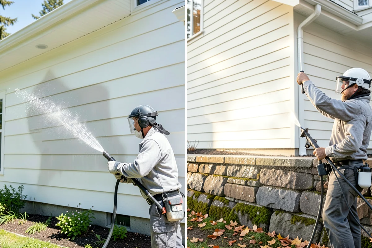 Gutter Streak Removal in Lakewood, Pierce County, WA - Assess the severity and pattern of the striping