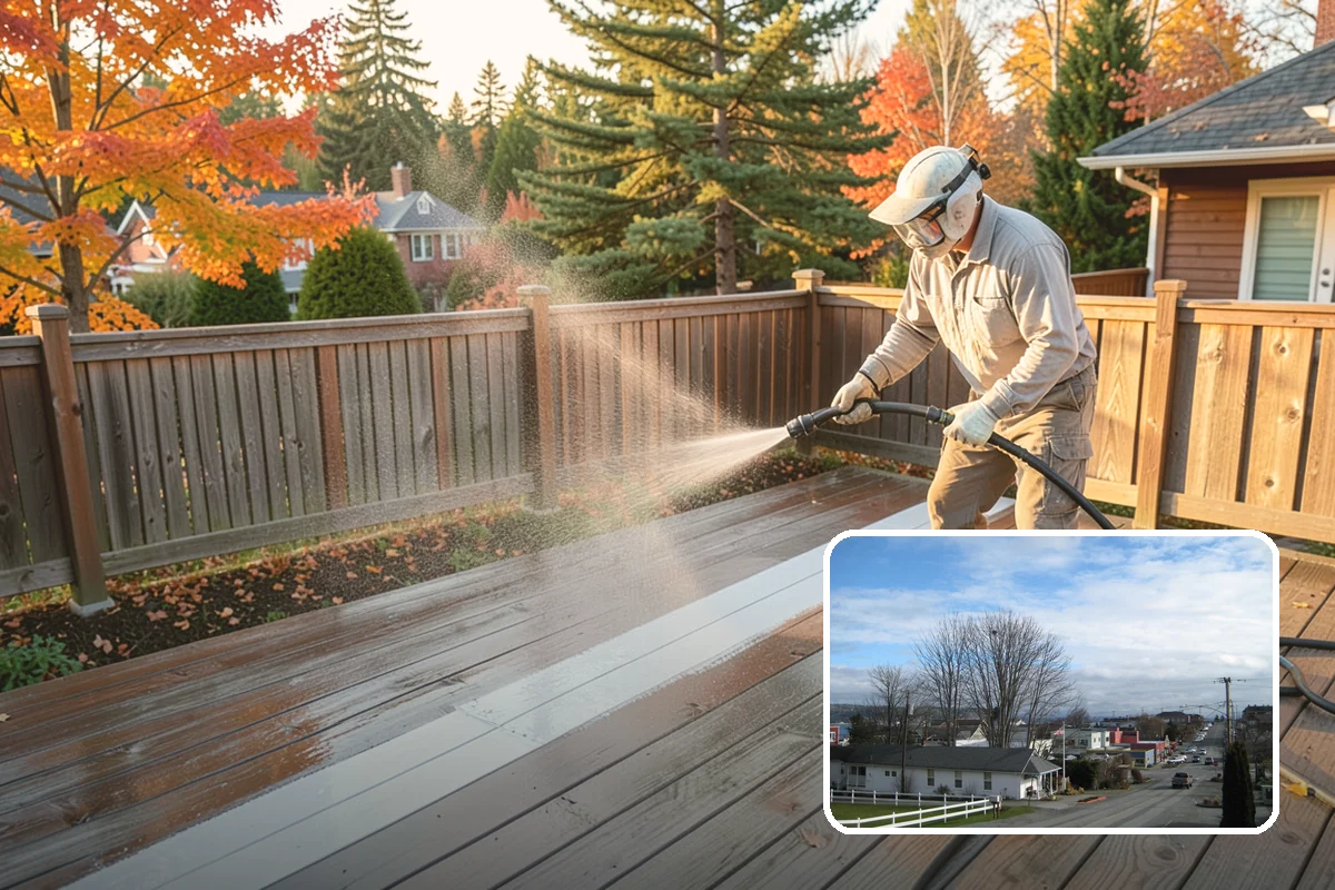 Gutter Streak Removal in Langley, Island County, WA - Breaks down bonded tiger-stripe staining that washing can't