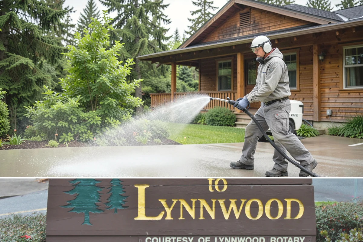 Gutter Streak Removal in Lynnwood, Snohomish County, WA - Tackle tiger stripes in summer when dry weather lets the cleaner dwell and work fully on the stains.