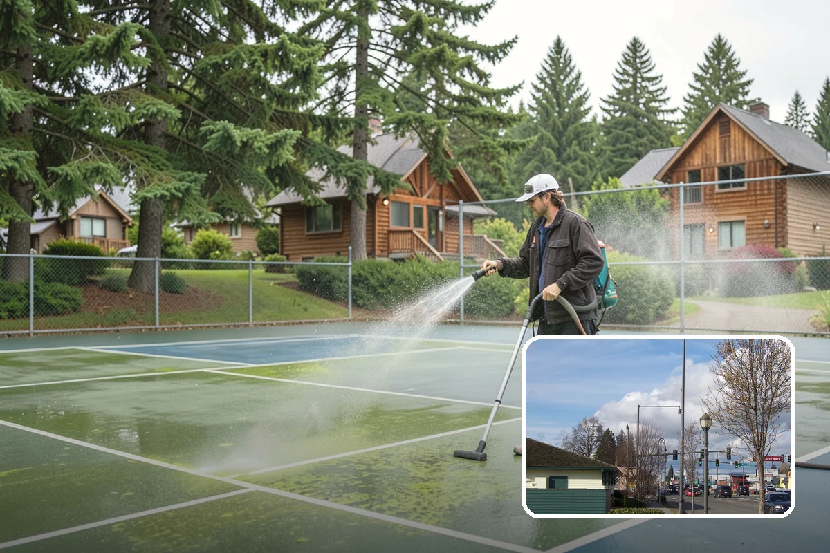 Gutter Streak Removal in Marysville, Snohomish County, WA - Breaks down bonded tiger-stripe staining that washing can't