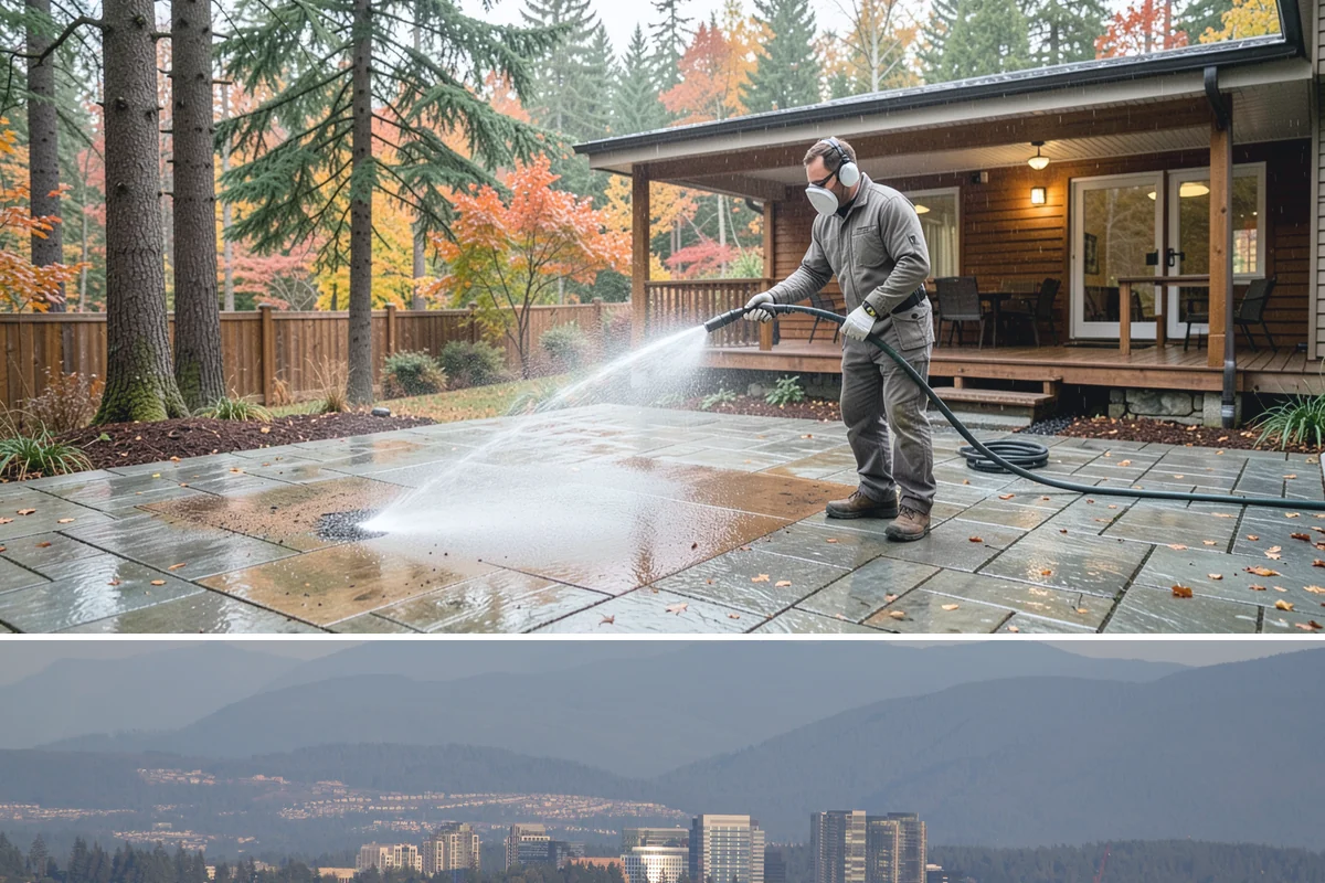 Gutter Streak Removal in Medina, King County, WA - Tackle tiger stripes in summer when dry weather lets the cleaner dwell and work fully on the stains.
