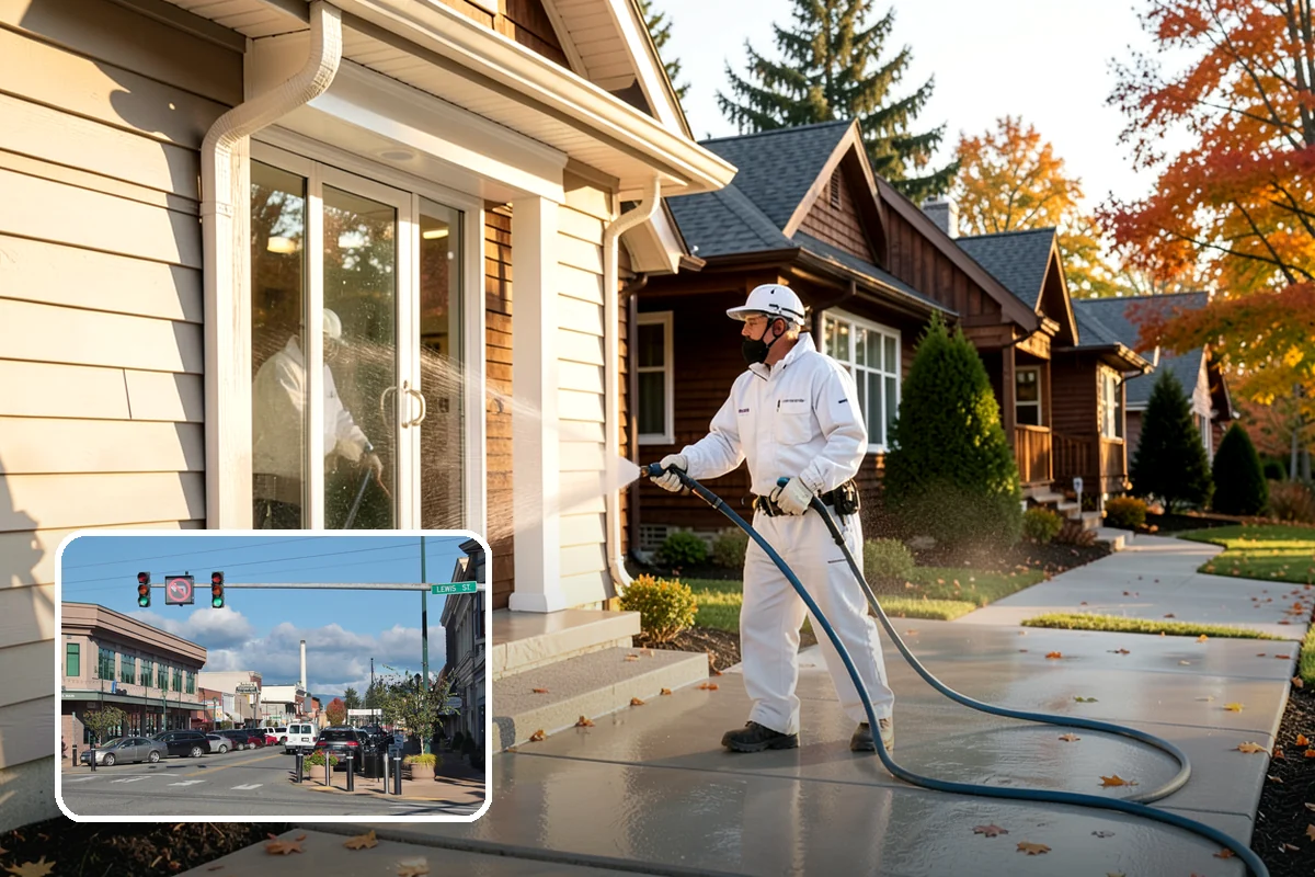 Gutter Streak Removal in Monroe, Snohomish County, WA - Breaks down bonded tiger-stripe staining that washing can't