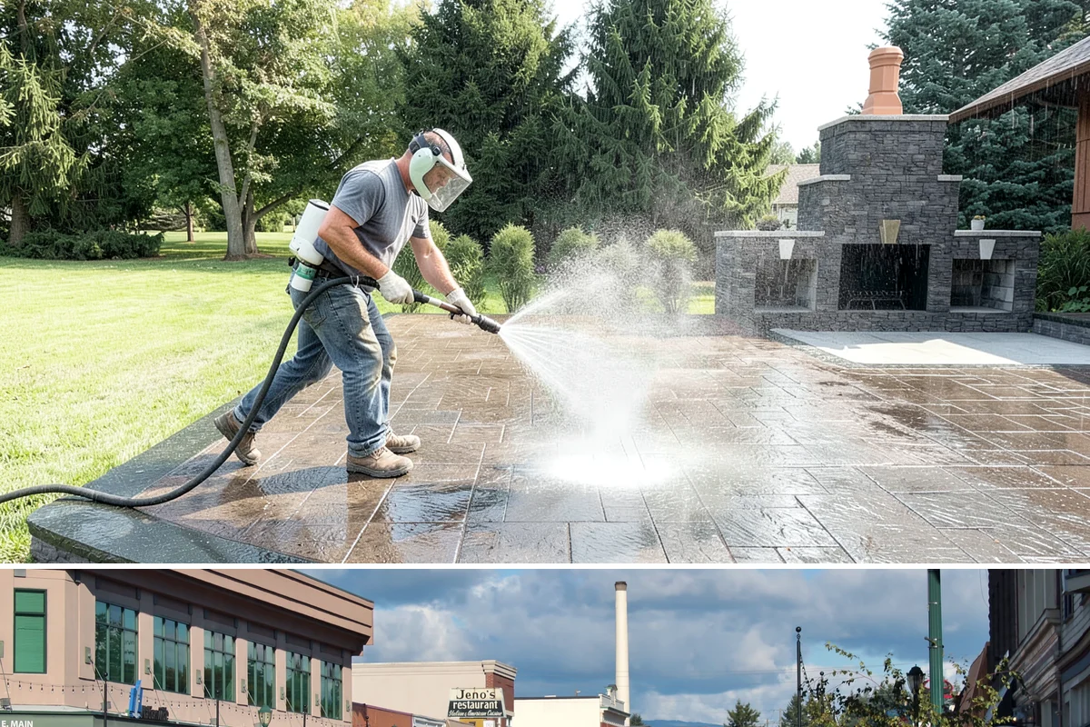 Gutter Streak Removal in Monroe, Snohomish County, WA - Tackle tiger stripes in summer when dry weather lets the cleaner dwell and work fully on the stains.