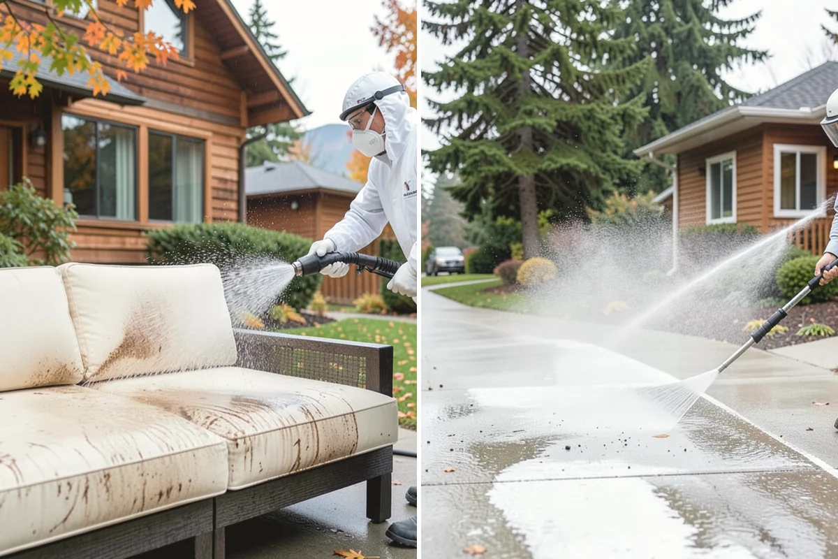 Gutter Streak Removal in Mountlake Terrace, Snohomish County, WA - Assess the severity and pattern of the striping