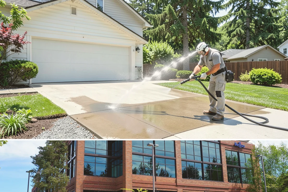 Gutter Streak Removal in Mountlake Terrace, Snohomish County, WA - Tackle tiger stripes in summer when dry weather lets the cleaner dwell and work fully on the stains.
