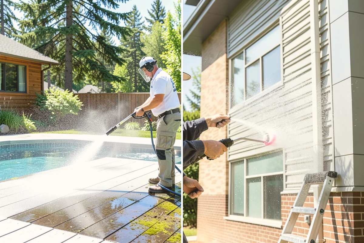 Gutter Streak Removal in Orting, Pierce County, WA - Assess the severity and pattern of the striping